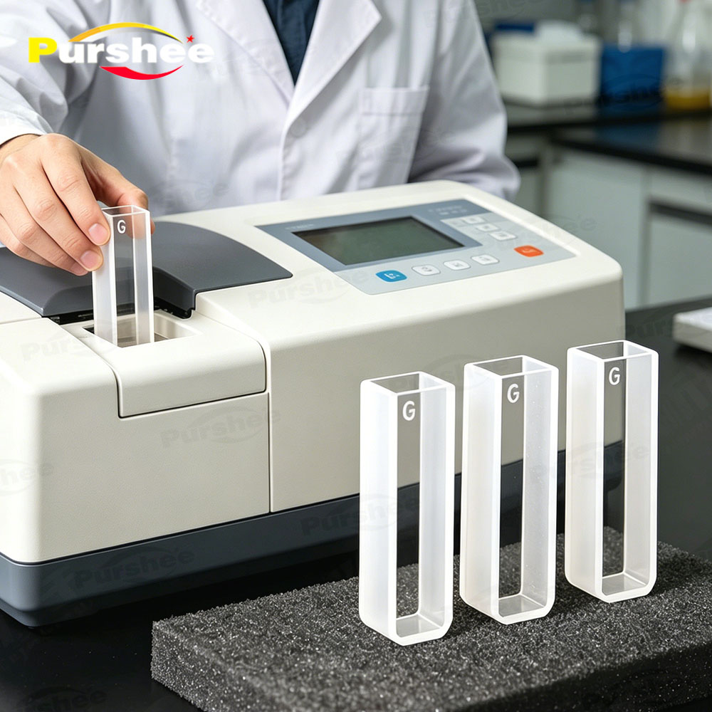 4 PCS Glass Cuvettes Cells 1/2 - огляд і ціна Lab Equipment
